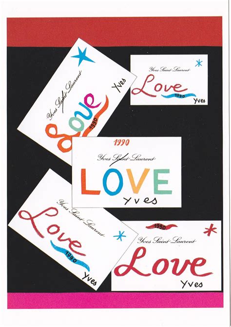 yves saint laurent love postcards for sale|More.